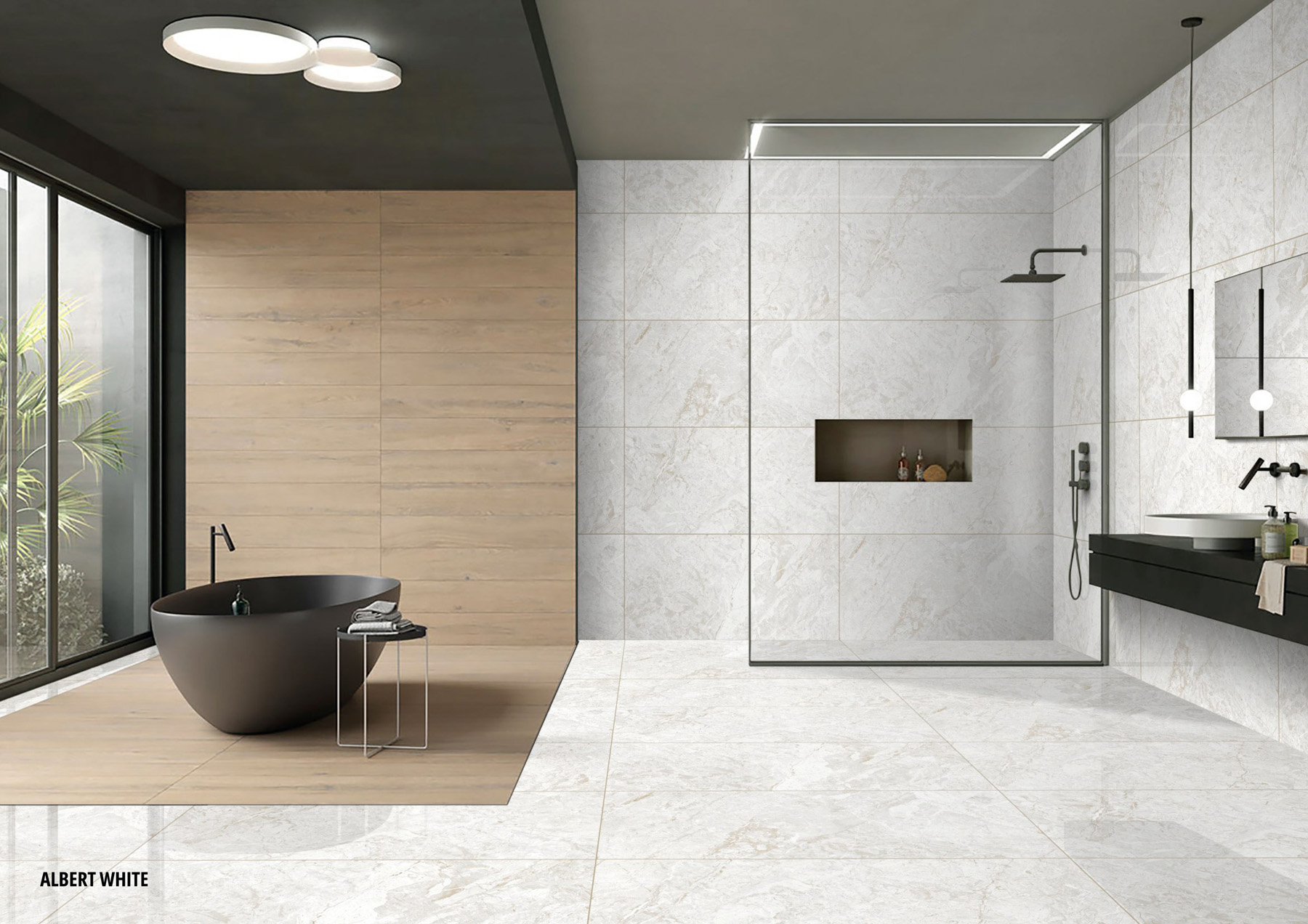 Shower Area Tile Design Ideas with Texture Tiles