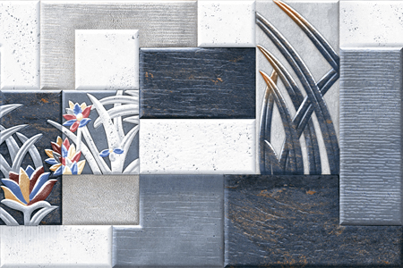 1605 300x450mm Matte Ceramic tile in a floral look