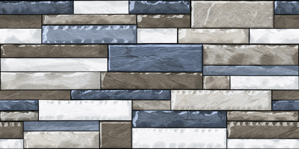 6312 300x600mm Matte Ceramic tile in a stone look