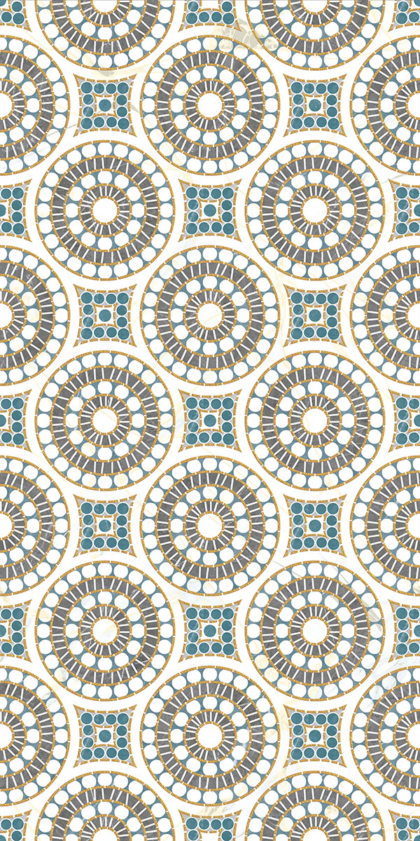 Glossy Finish Aqua Gold Decore GVT 600x1200mm