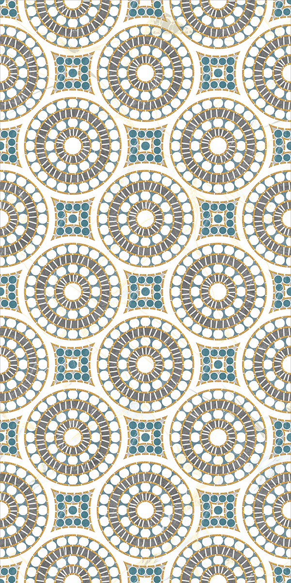 Glossy Finish Aqua Gold Decore GVT 600x1200mm