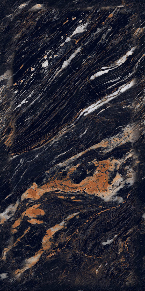 High Glossy Finish Artsy Nero GVT 600x1200mm