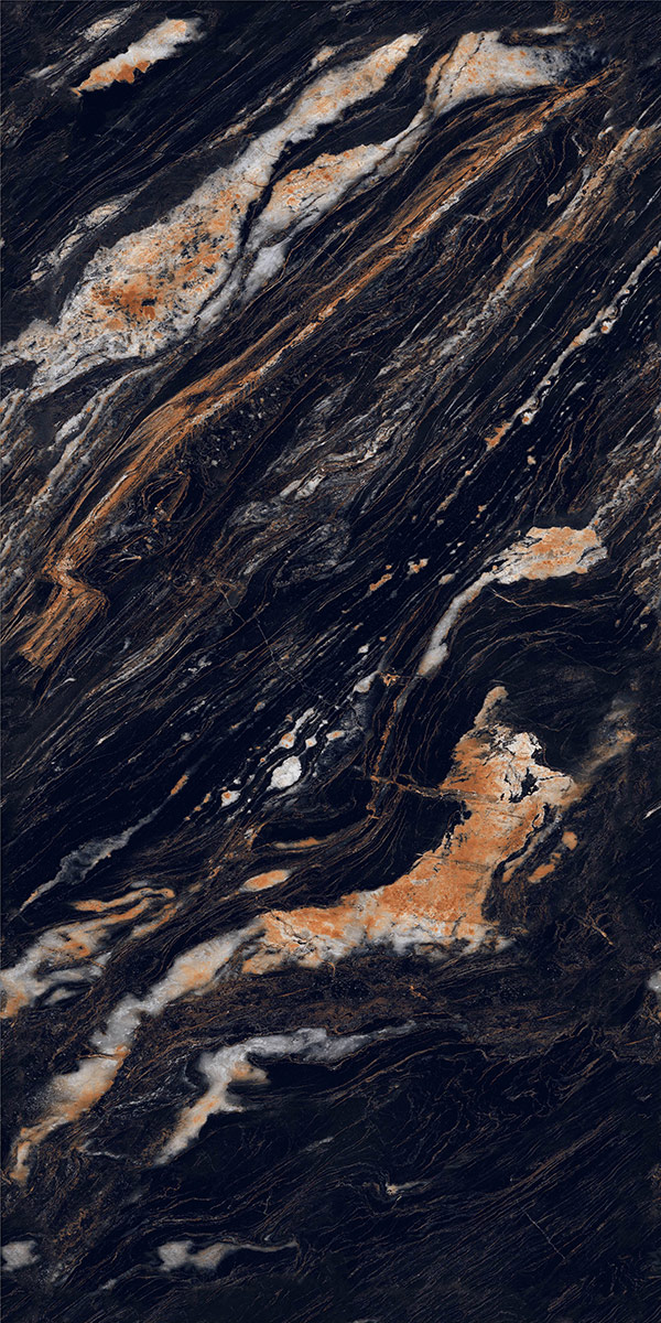 High Glossy Finish Artsy Nero GVT 600x1200mm