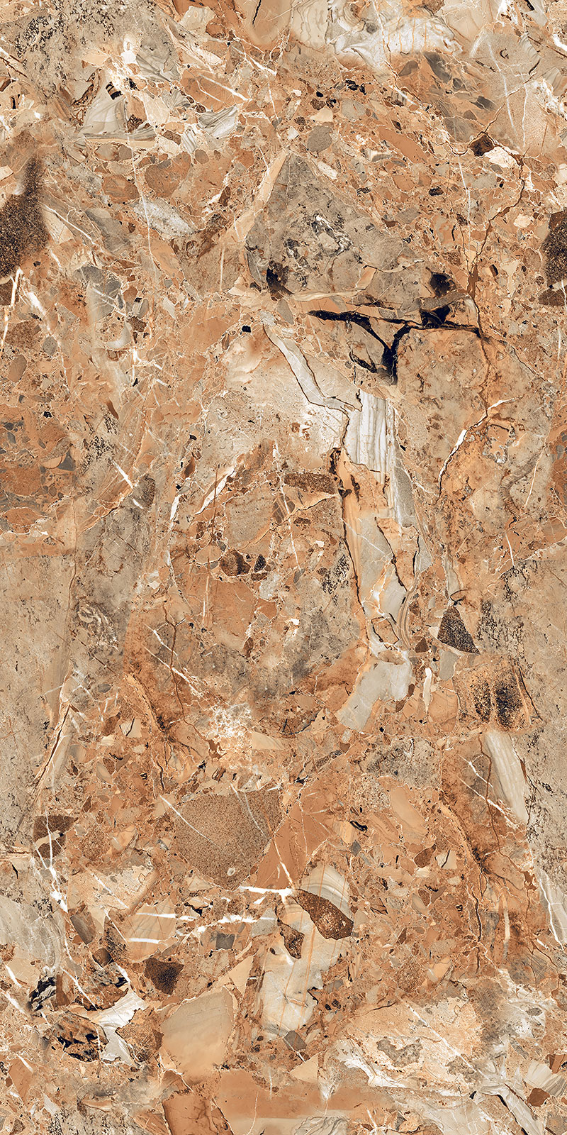 High Glossy Finish EL Breccia Rajwadi(800x1600) GVT 800x1600mm