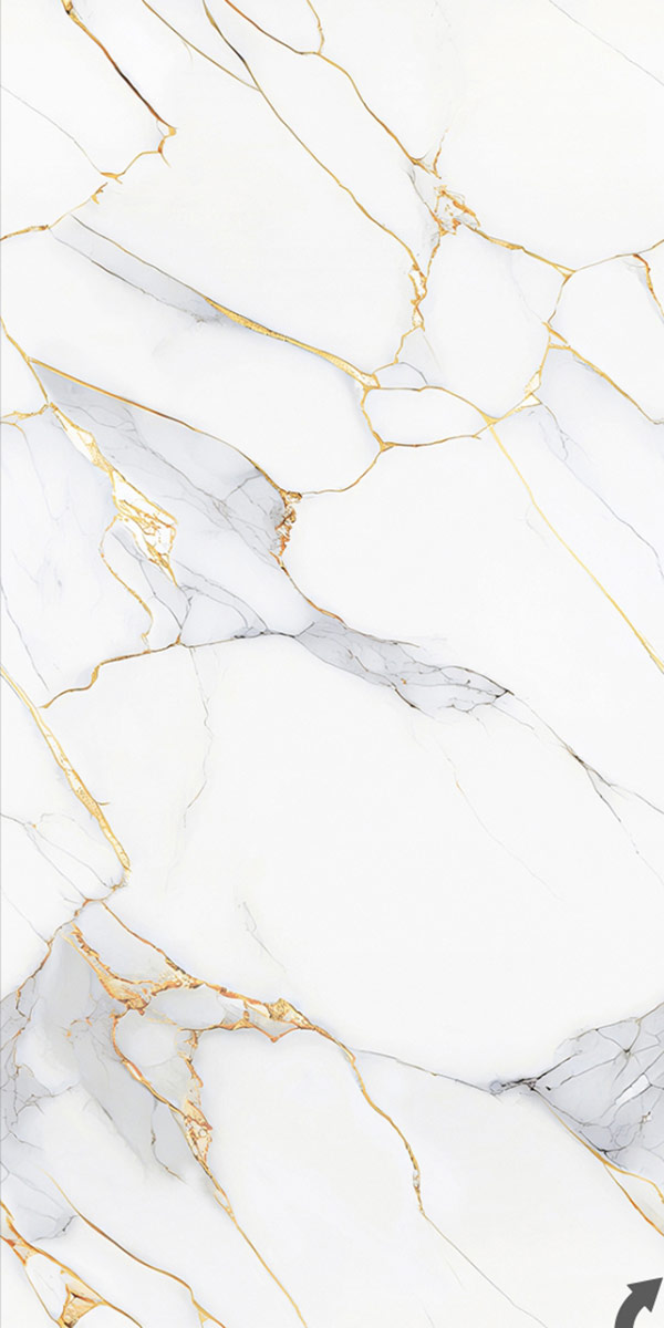 Glossy Finish Calacatta Gold  GVT 600x1200mm