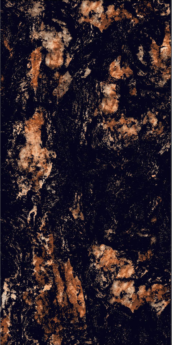 High Glossy Finish Kebon Nero GVT 600x1200mm