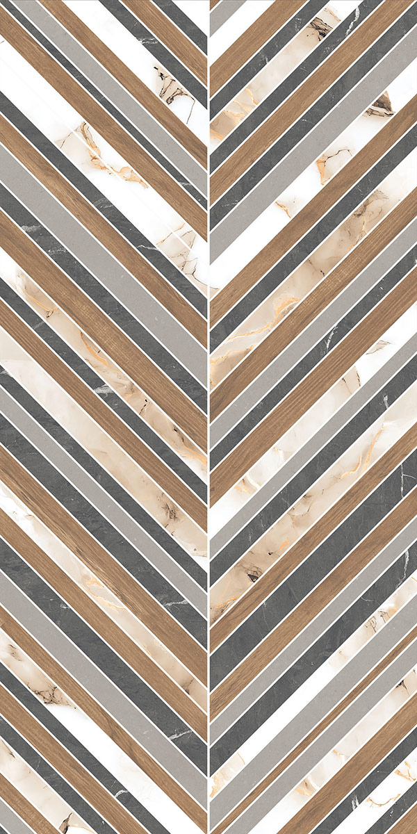 Glossy Finish Sabia Biege Decor GVT 600x1200mm