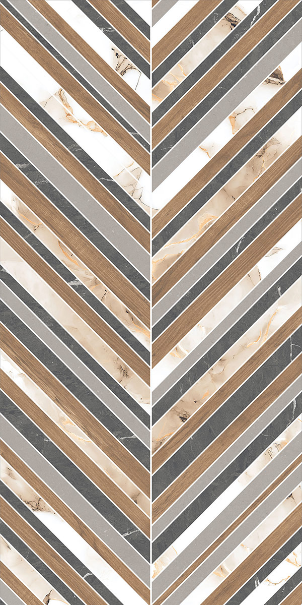 Glossy Finish Sabia Biege Decor GVT 600x1200mm