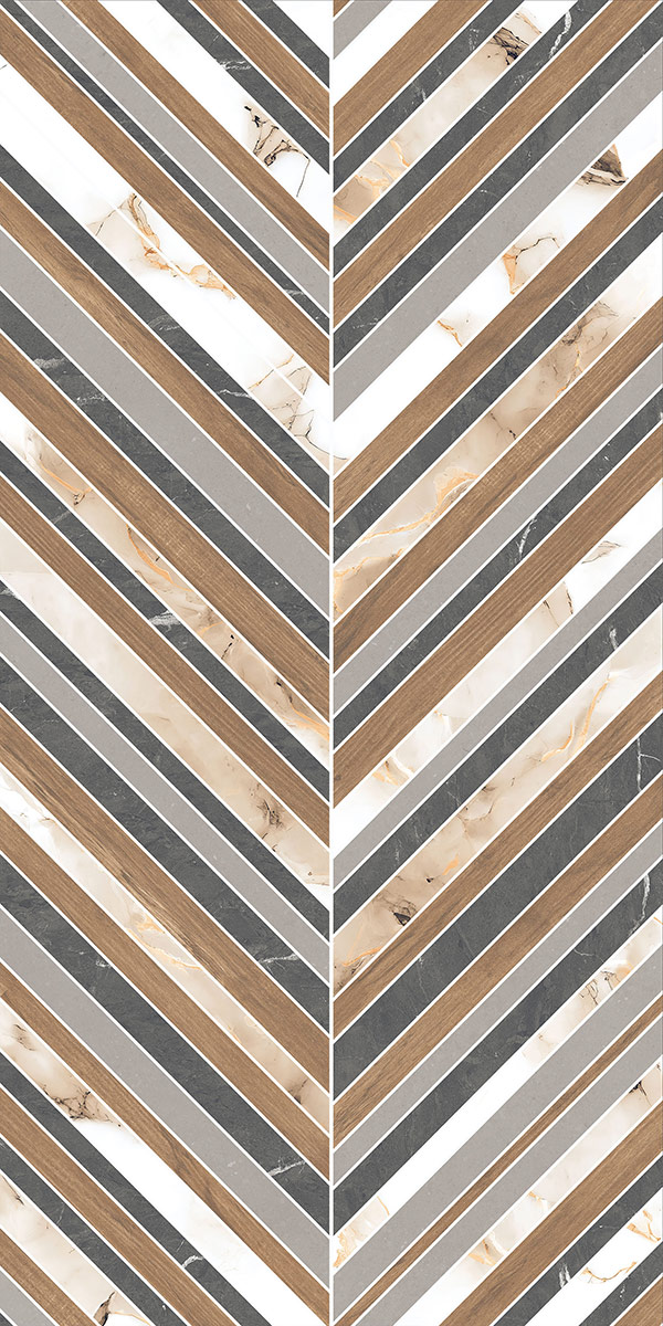 Glossy Finish Sabia Biege Decor GVT 600x1200mm