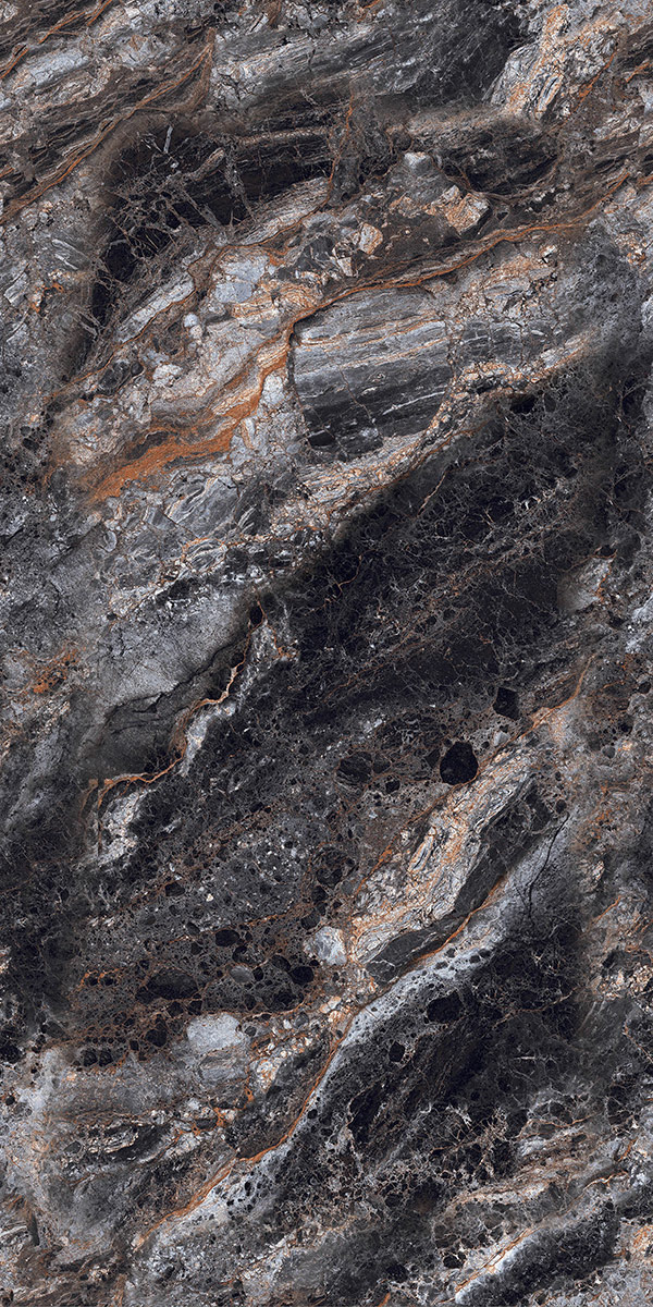 High Glossy Finish Willy Black GVT 600x1200mm