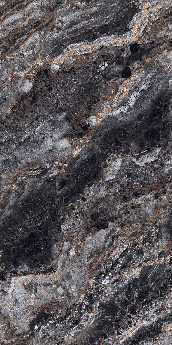 High Glossy Finish Willy Black GVT 600x1200mm