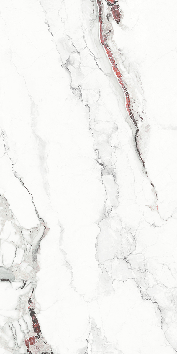 Semi Highglossy Finish Pantone Alcora Red GVT 600x1200mm