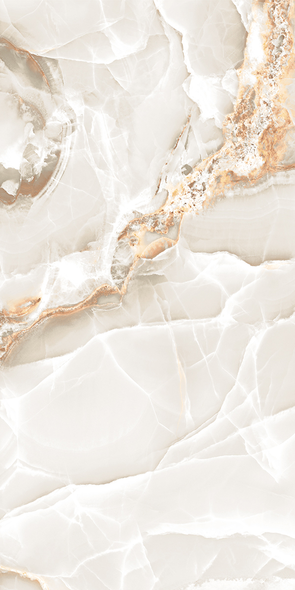 High Glossy Finish Onyx Robins Gold GVT 600x1200mm