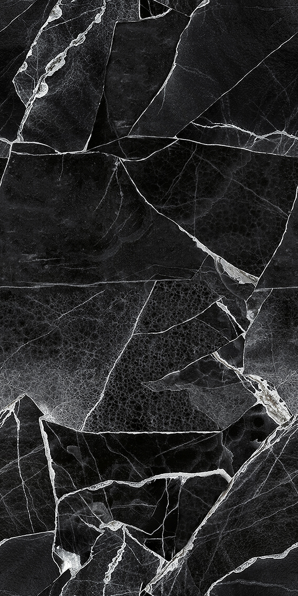 High Glossy Finish Sparten Black GVT 600x1200mm