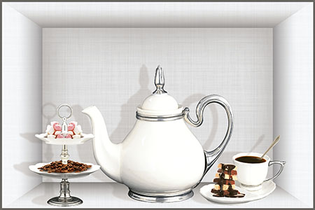 3021 HL 1 300x450mm Matte Ceramic tile in a decor, 3d look