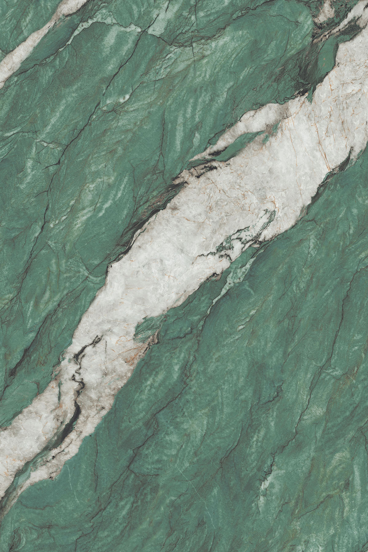 High Glossy Finish AMAZZONITE GREEN GVT 1200x1800mm
