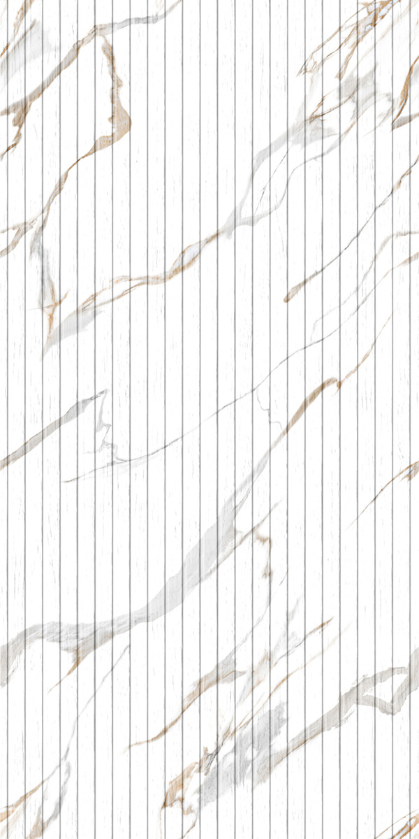 Matte Carving Finish LOUVERS ENRICH WHITE GVT 600x1200mm