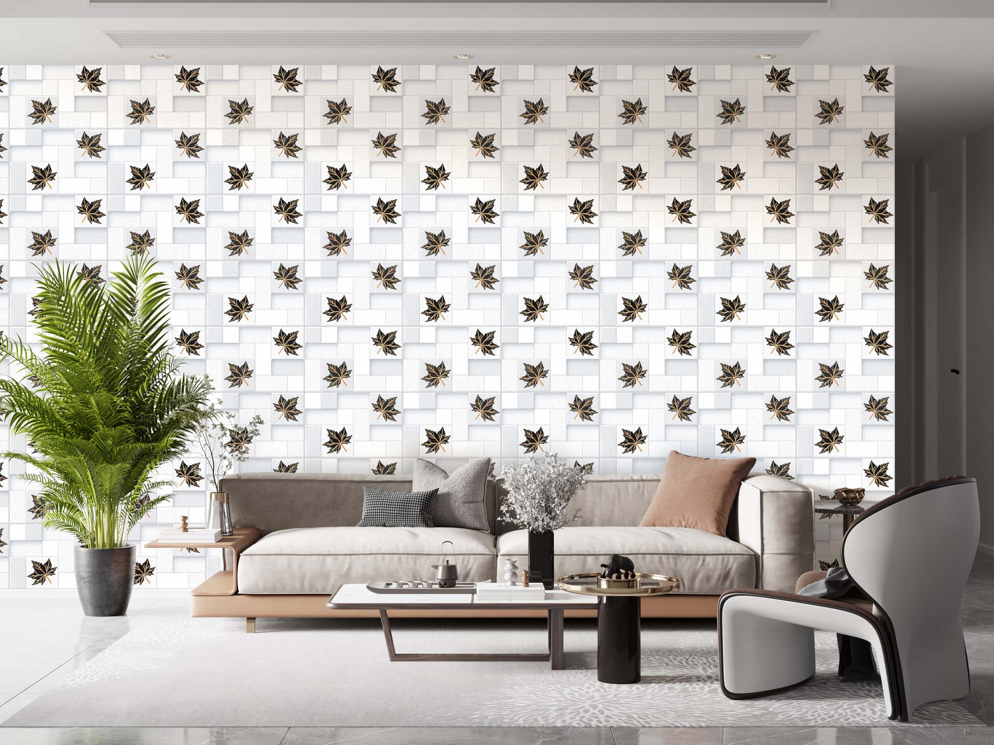 Living Room Tiles Mockup, Living Room Tiles Preview