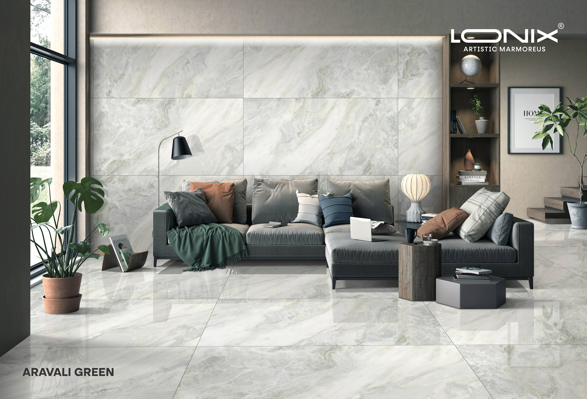 Living Room Tiles Mockup, Living Room Tiles Preview
