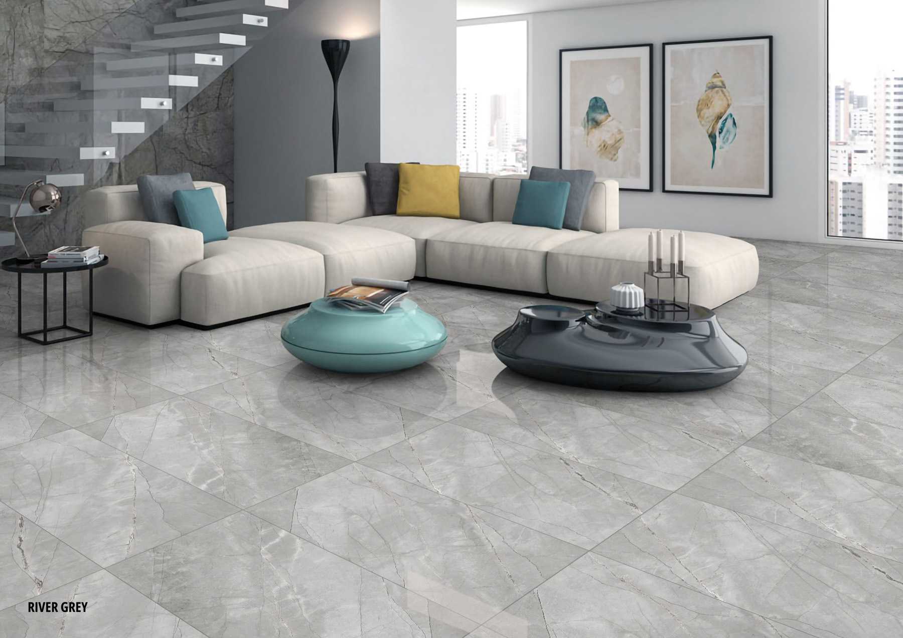 Living Room Tiles Mockup, Living Room Tiles Preview