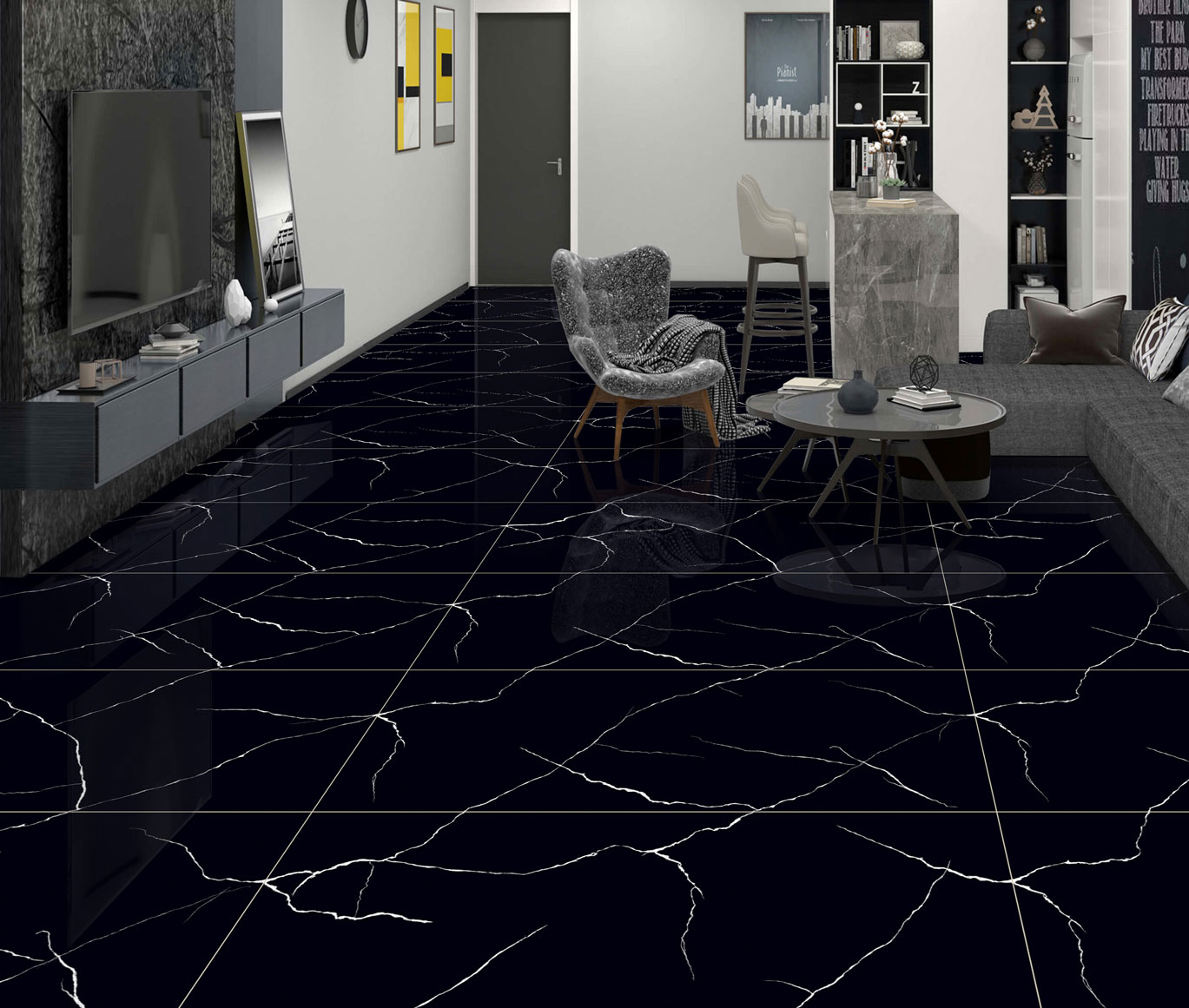 Living Room Tiles Mockup, Living Room Tiles Preview