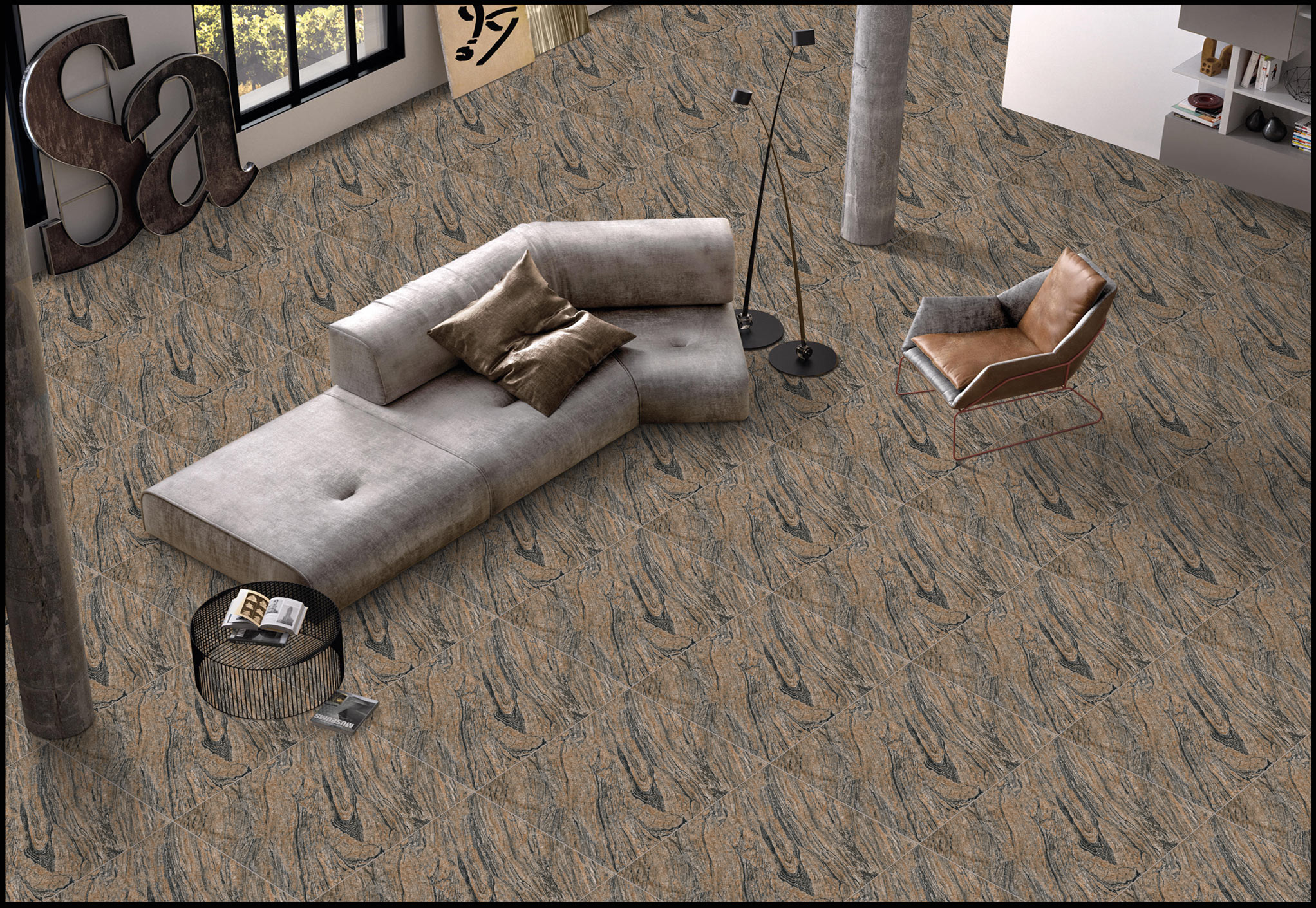 Living Room Tiles Mockup, Living Room Tiles Preview
