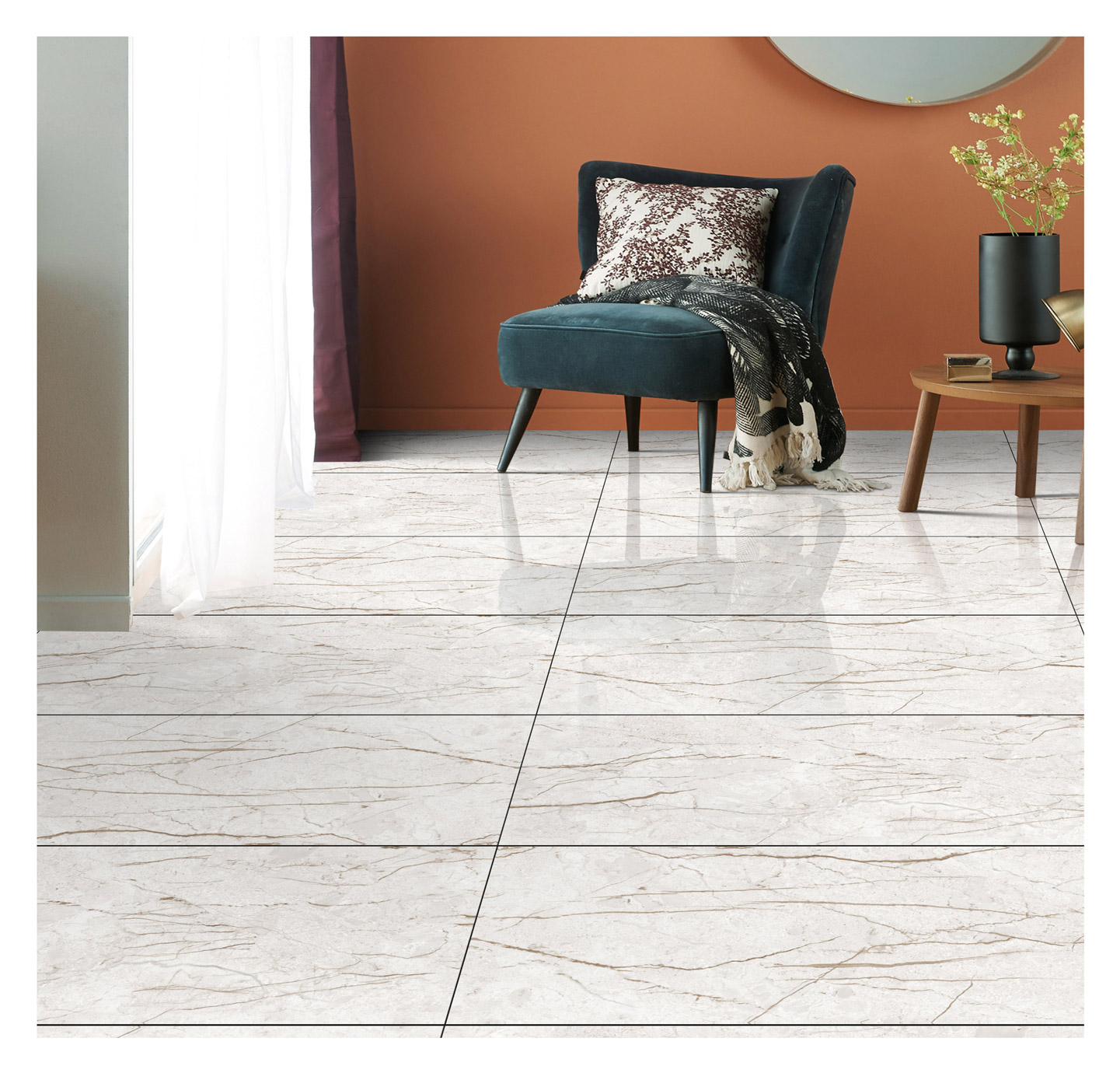 Living Room Tiles Mockup, Living Room Tiles Preview