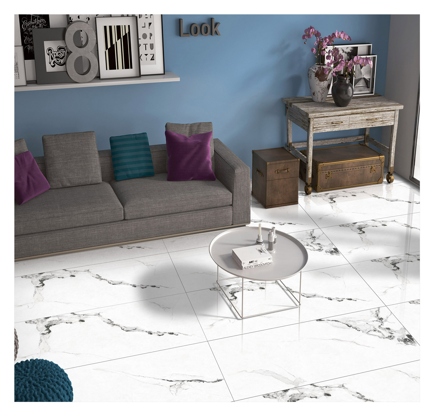 Living Room Tiles Mockup, Living Room Tiles Preview