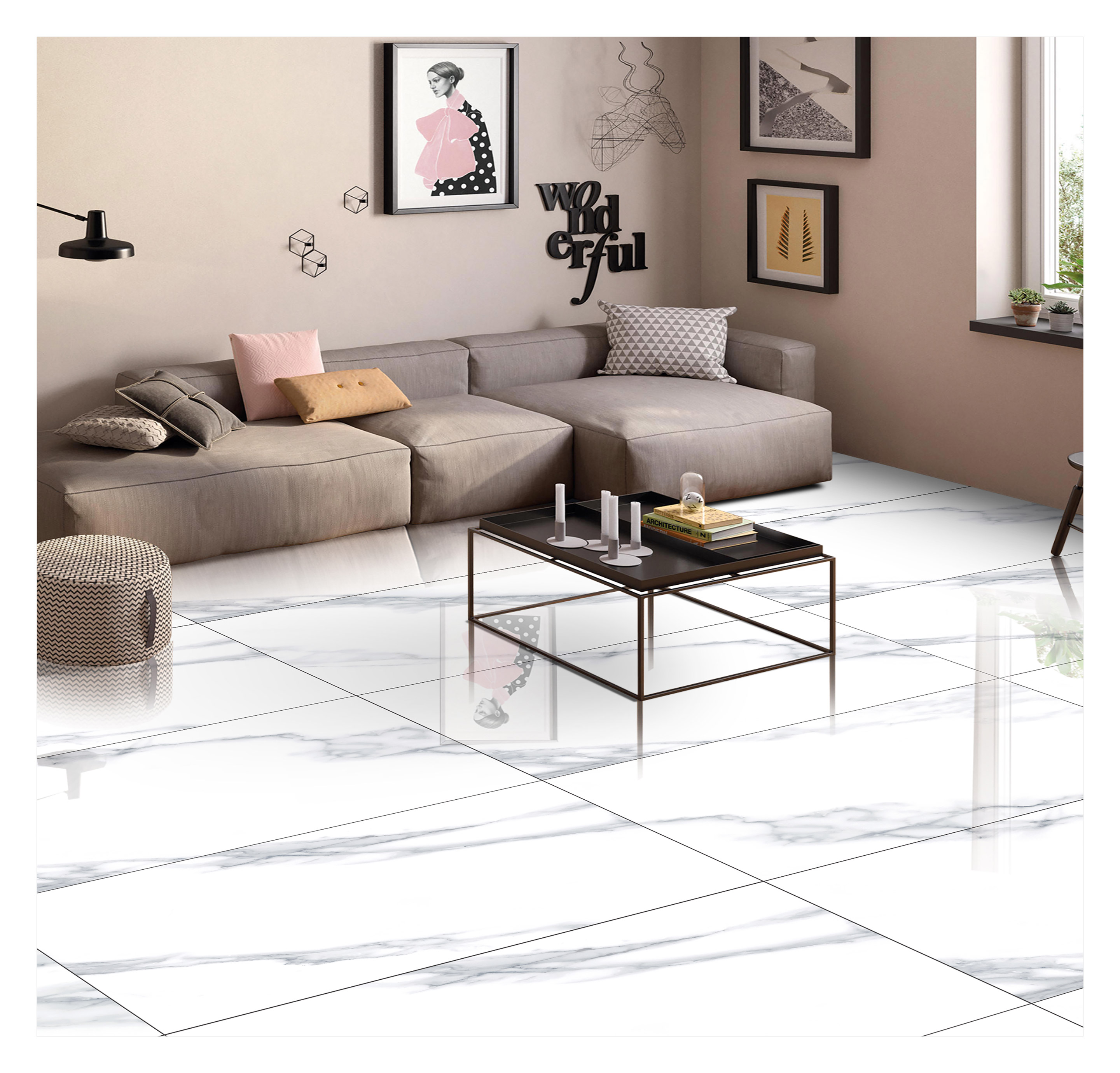 Living Room Tiles Mockup, Living Room Tiles Preview