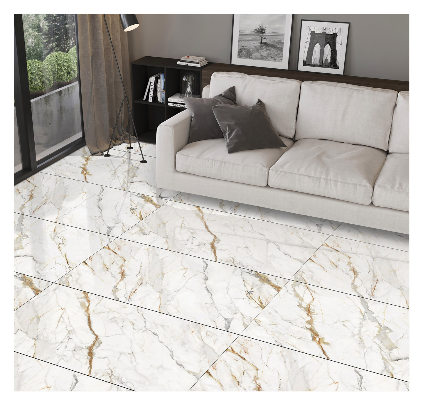 Living Room Tiles Mockup, Living Room Tiles Preview