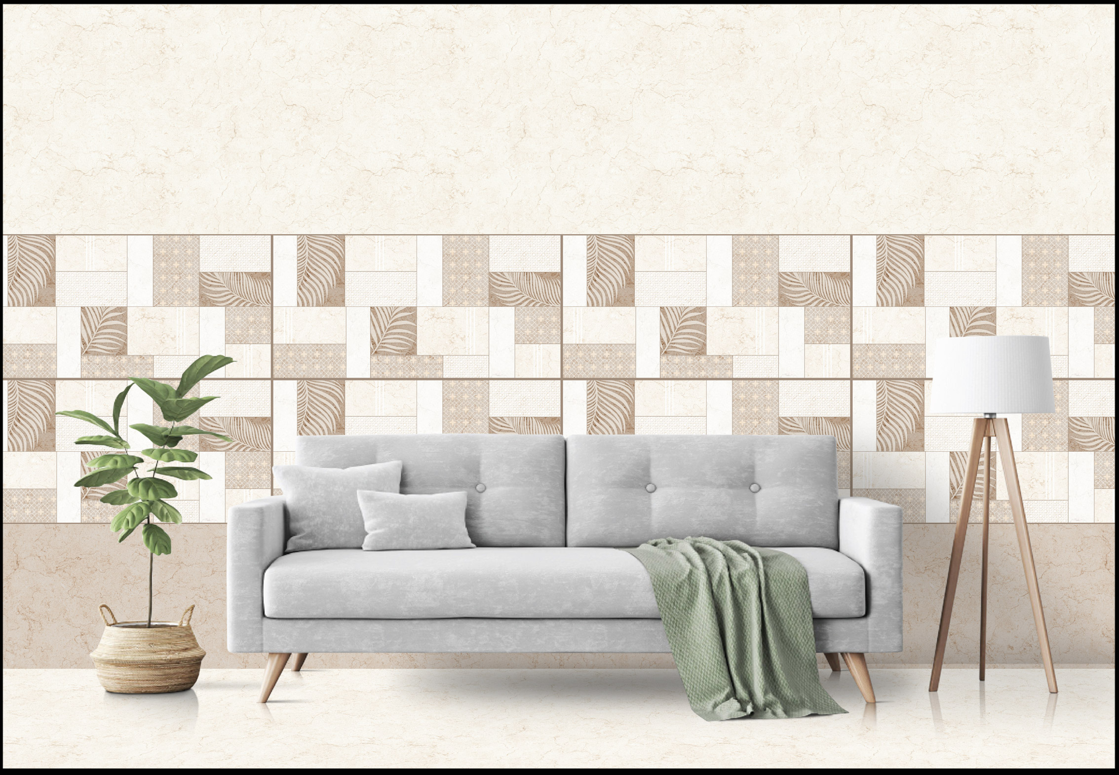 Living Room Tiles Mockup, Living Room Tiles Preview