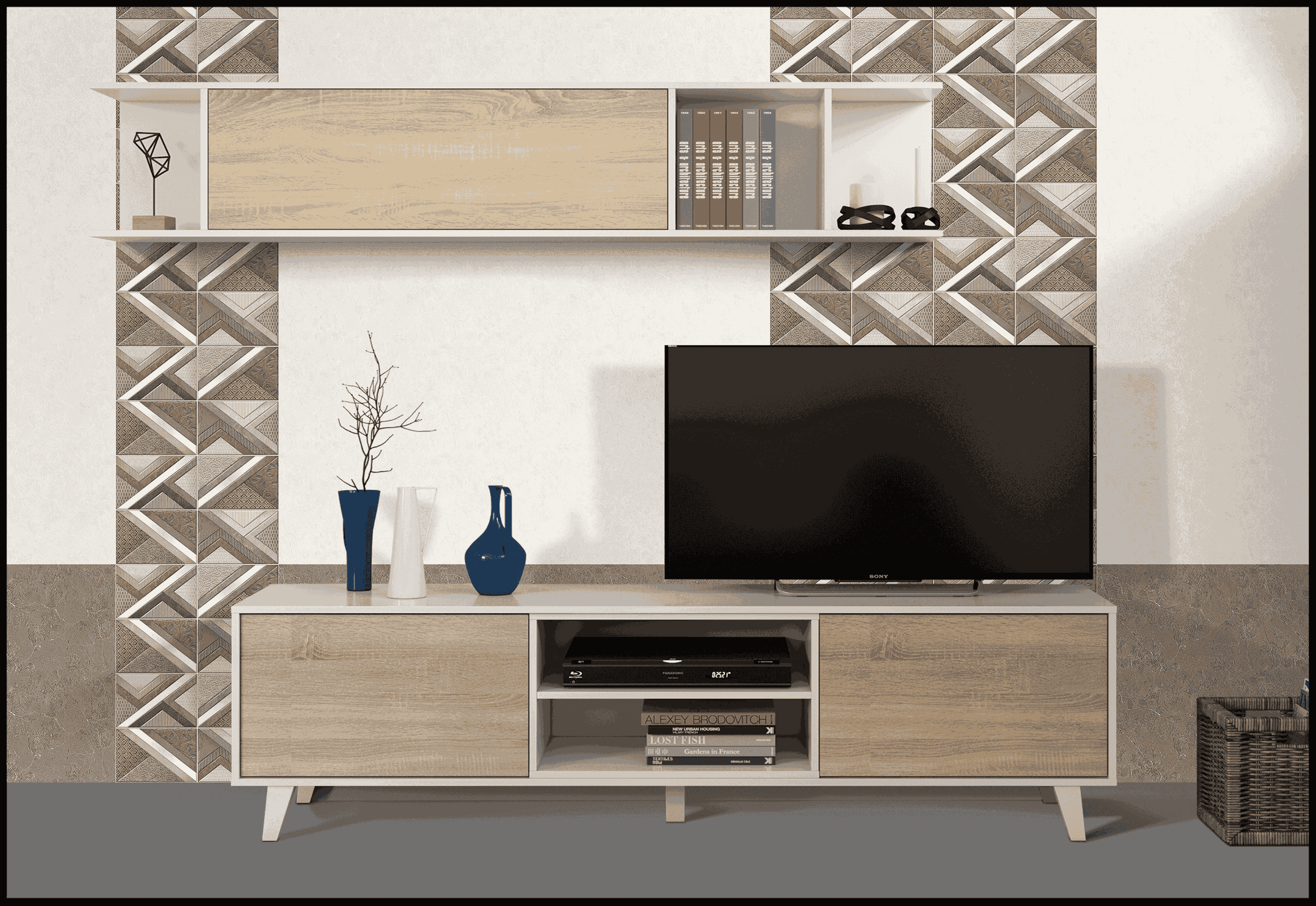 Living Room Tiles Mockup, Living Room Tiles Preview