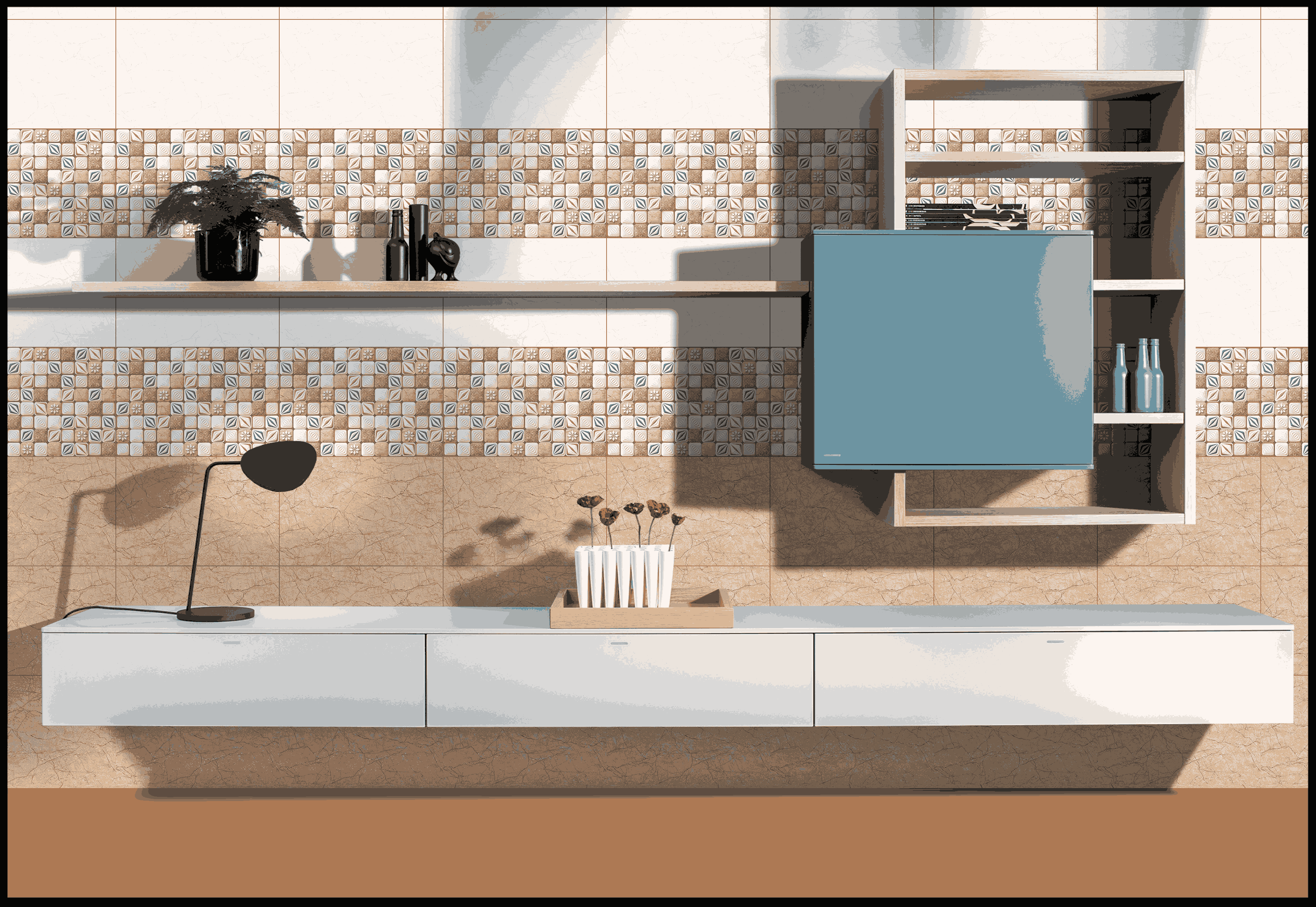 Living Room Tiles Mockup, Living Room Tiles Preview