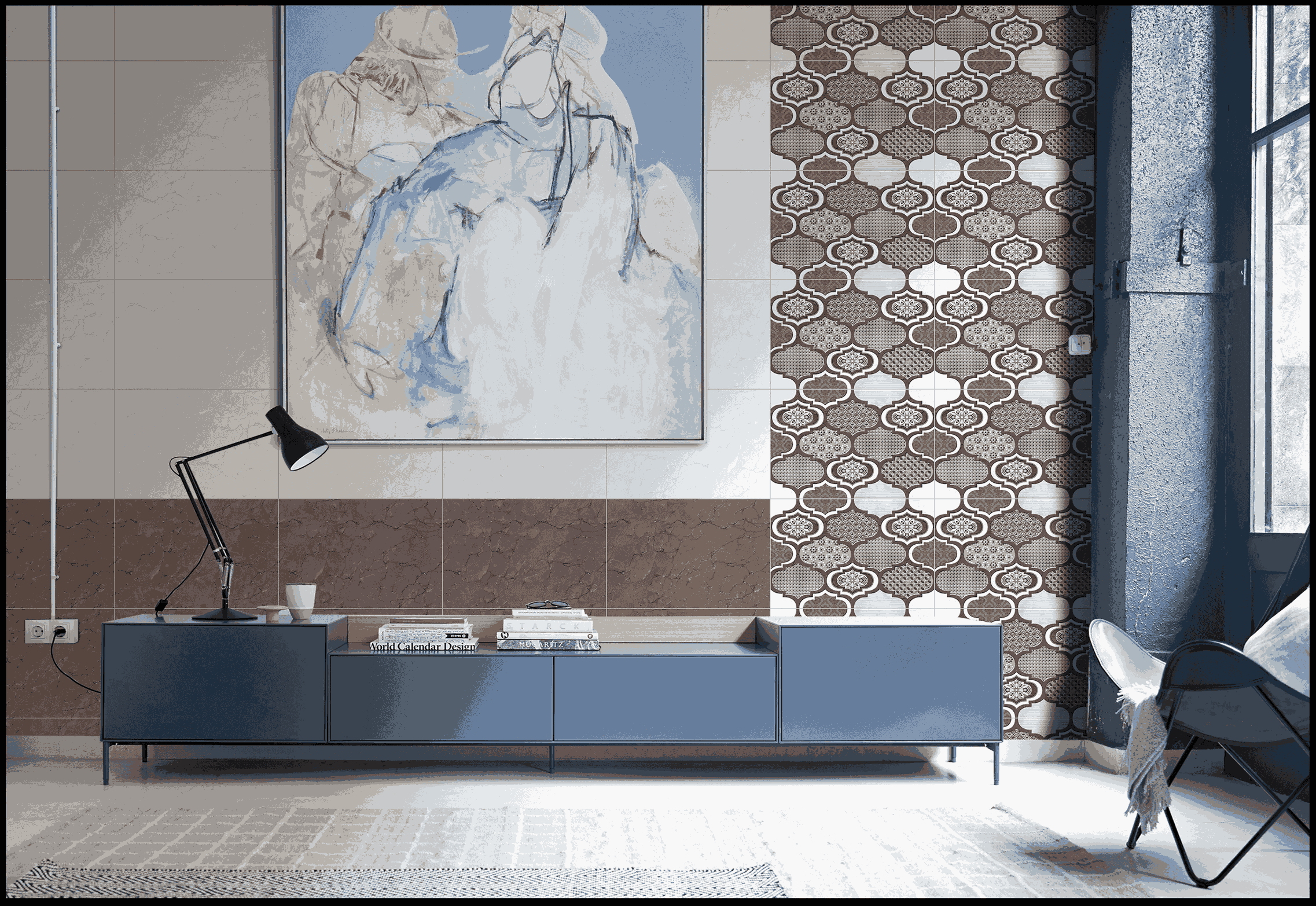 Living Room Tiles Mockup, Living Room Tiles Preview