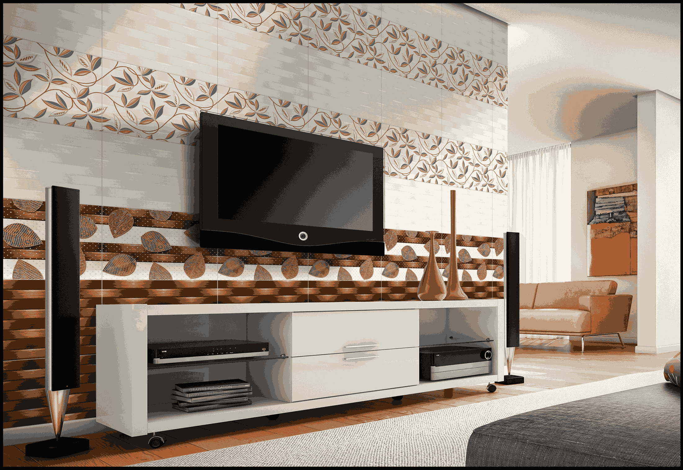 Living Room Tiles Mockup, Living Room Tiles Preview