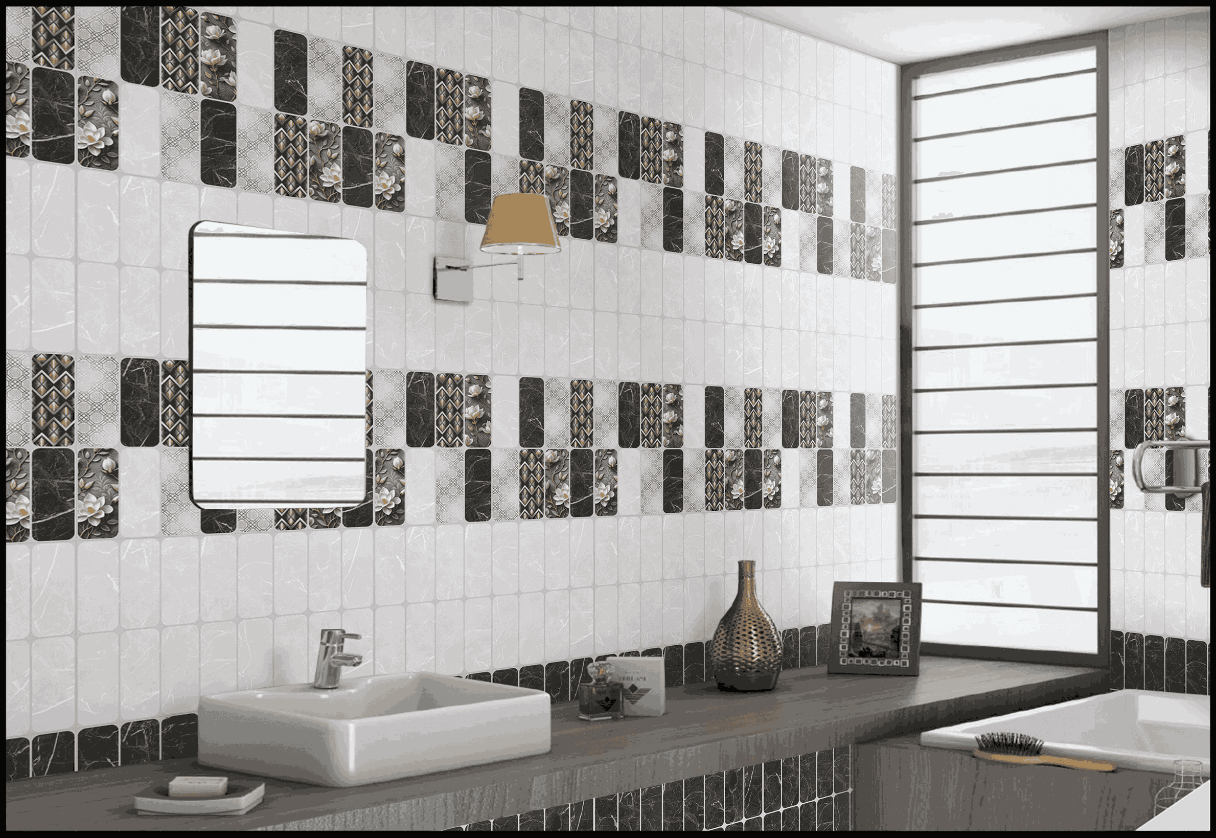 Bathroom Tiles Mockup, Bathroom Tiles Preview