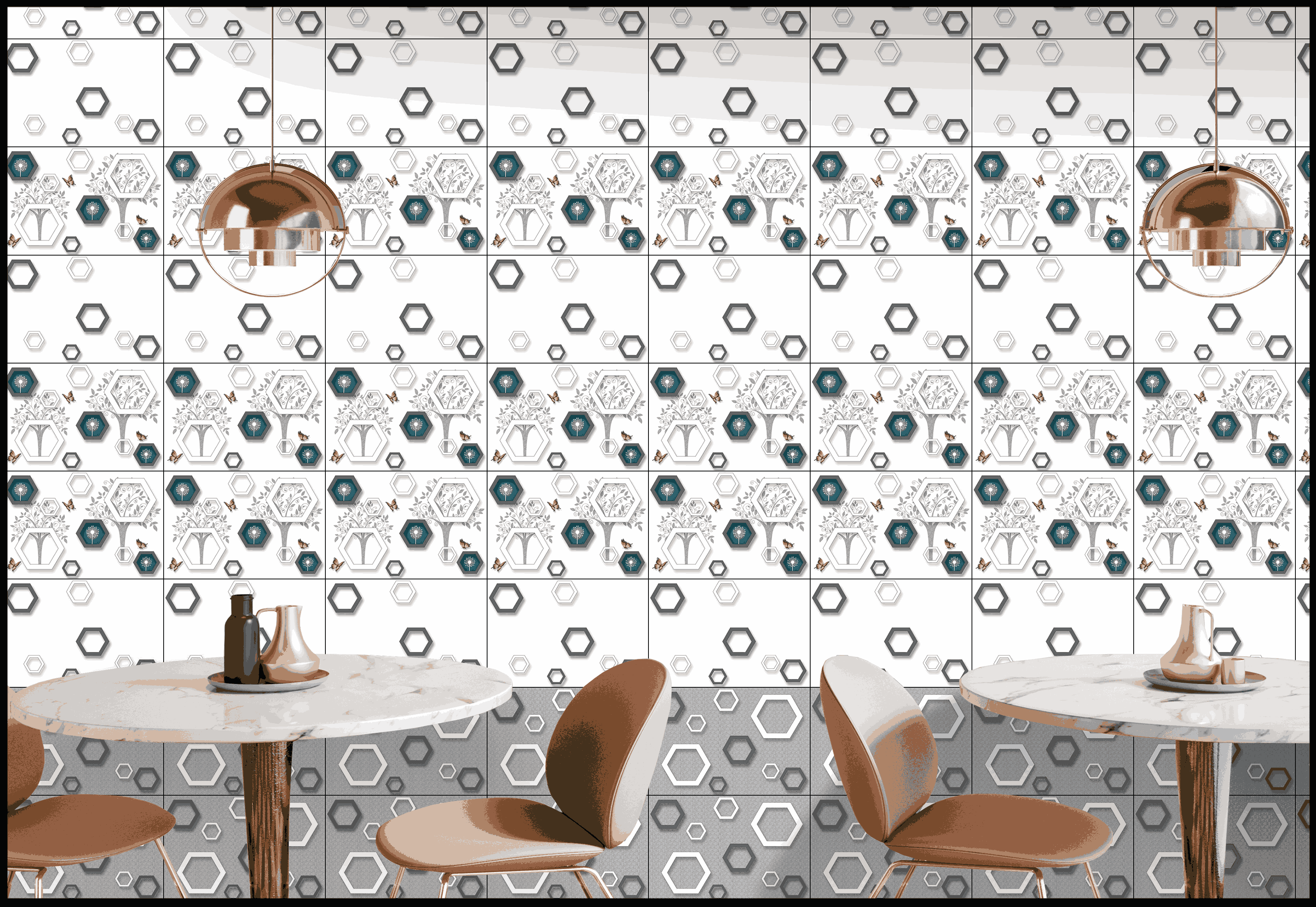 Restaurant Tiles Mockup, Restaurant Tiles Preview