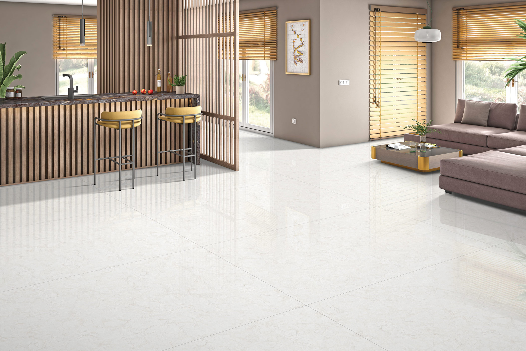 Living Room Tiles Mockup, Living Room Tiles Preview