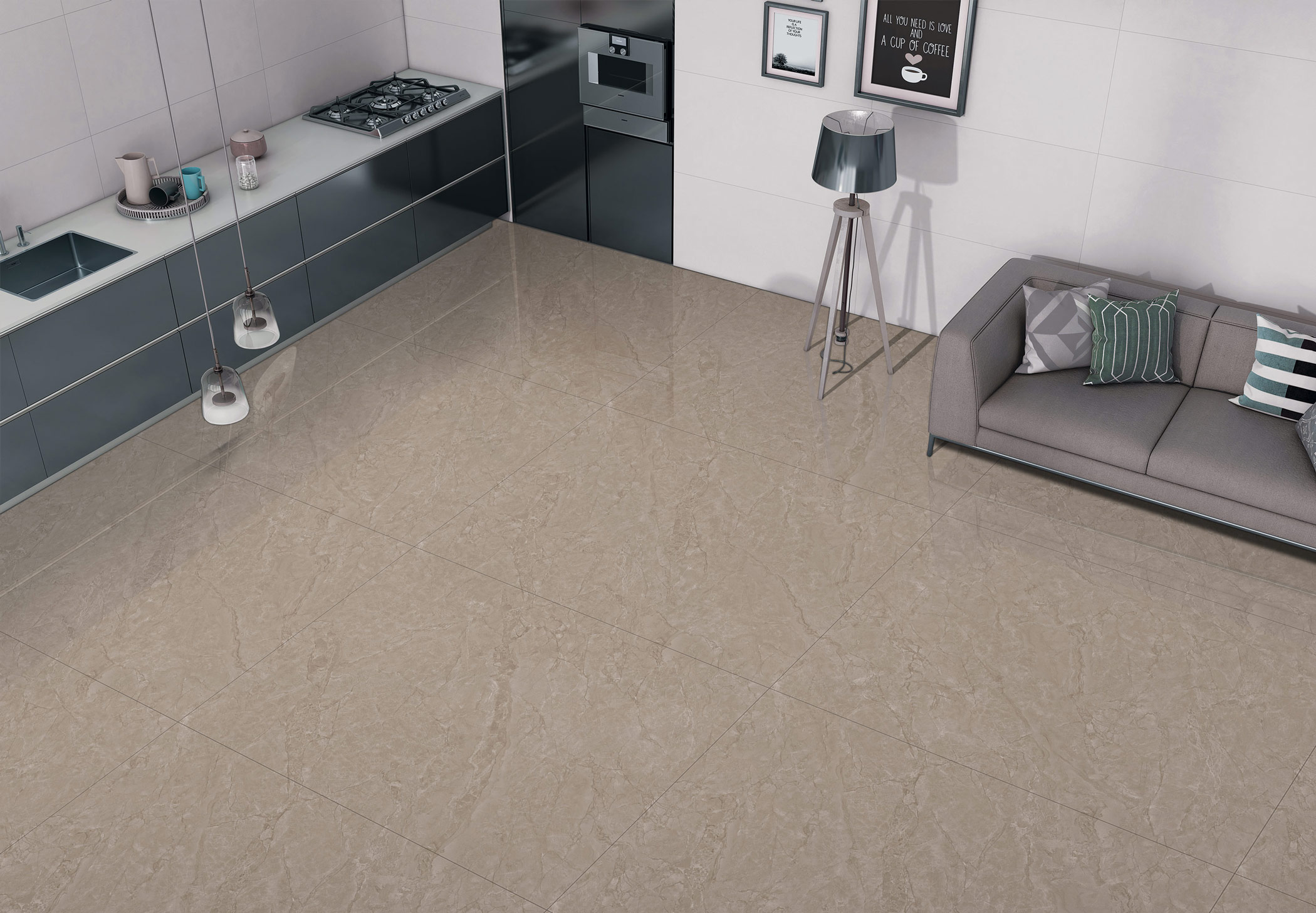 Kitchen Tiles Mockup, Kitchen Tiles Preview