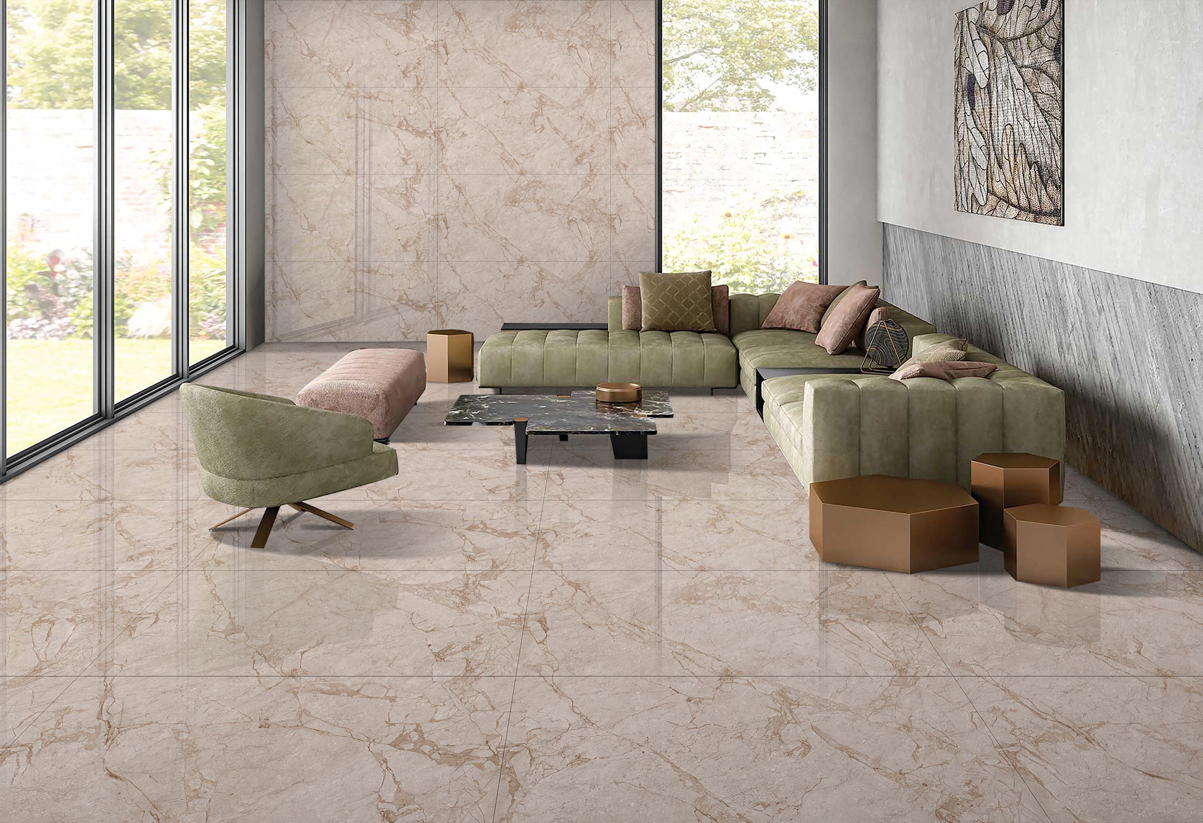 Living Room Tiles Mockup, Living Room Tiles Preview