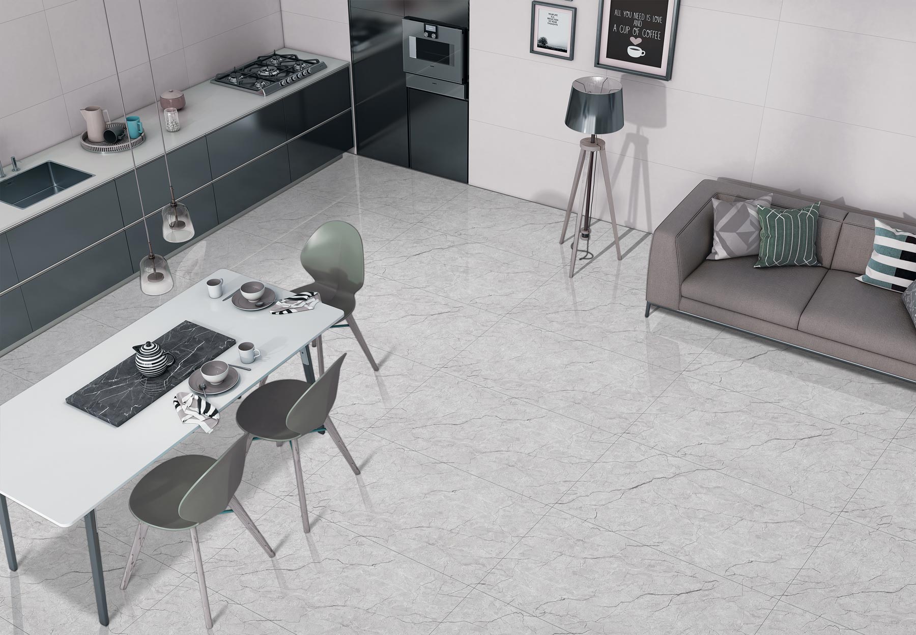 Kitchen Tiles Mockup, Kitchen Tiles Preview