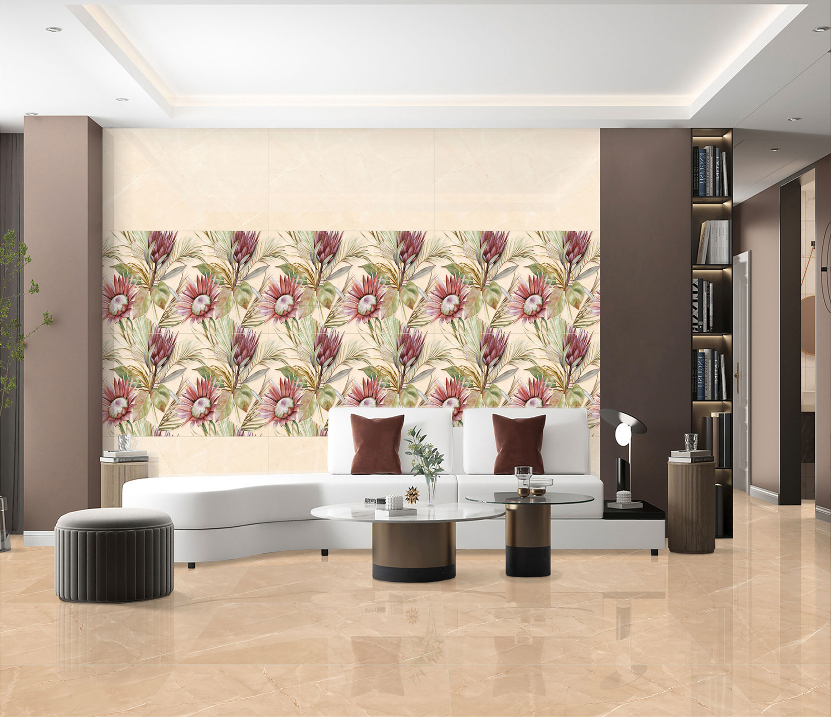 Living Room Tiles Mockup, Living Room Tiles Preview