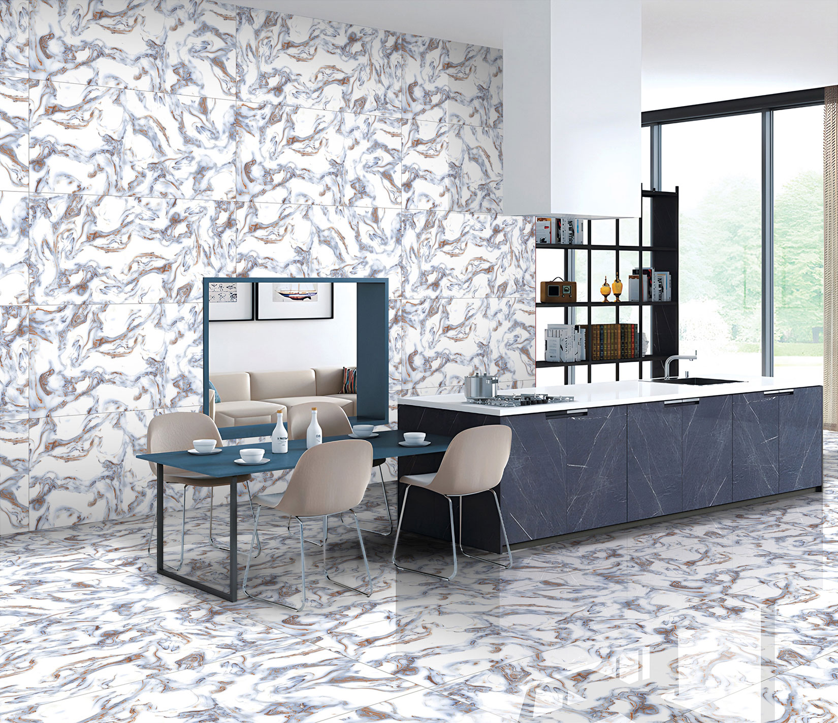 Kitchen Tiles Mockup, Kitchen Tiles Preview