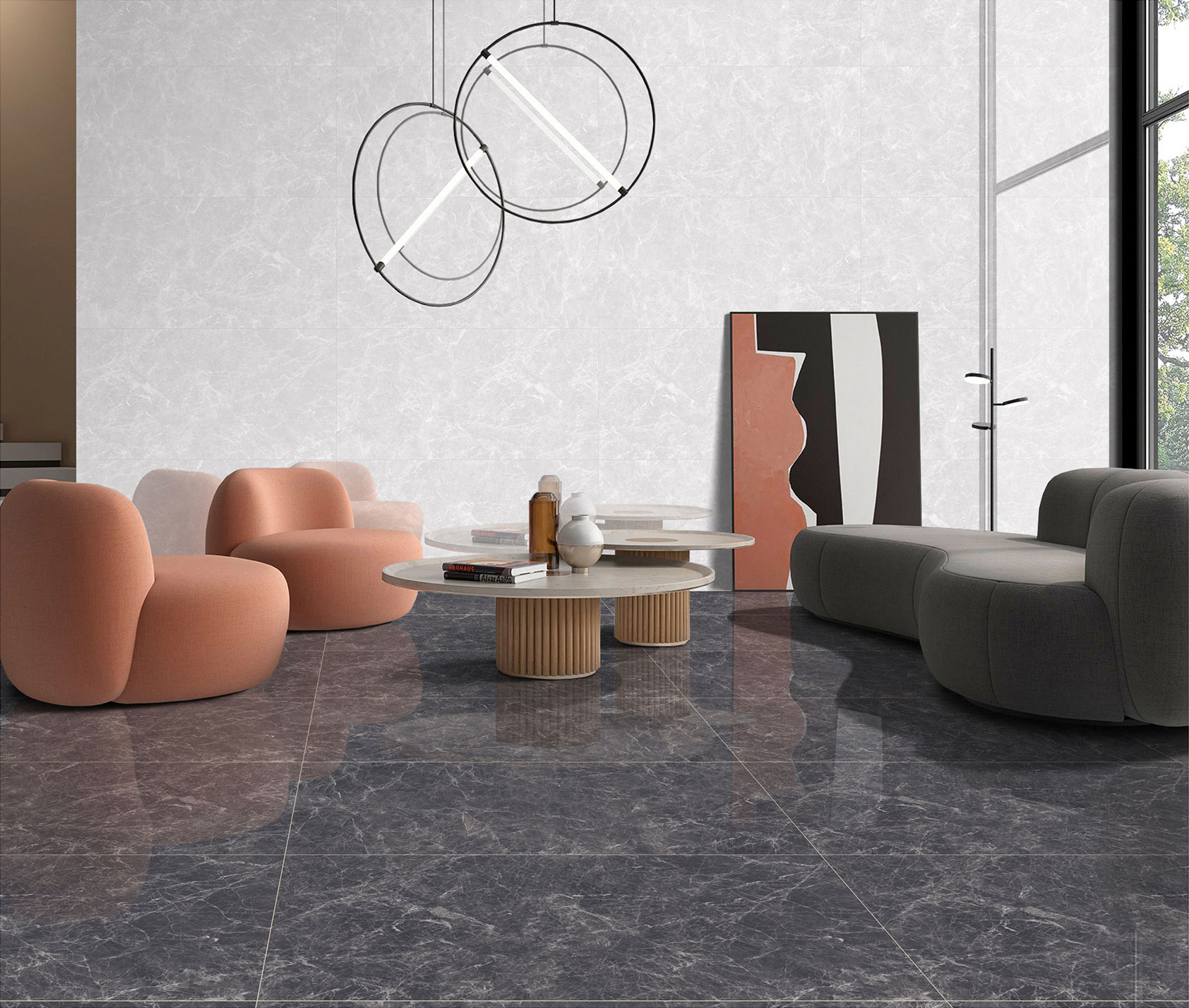 Living Room Tiles Mockup, Living Room Tiles Preview