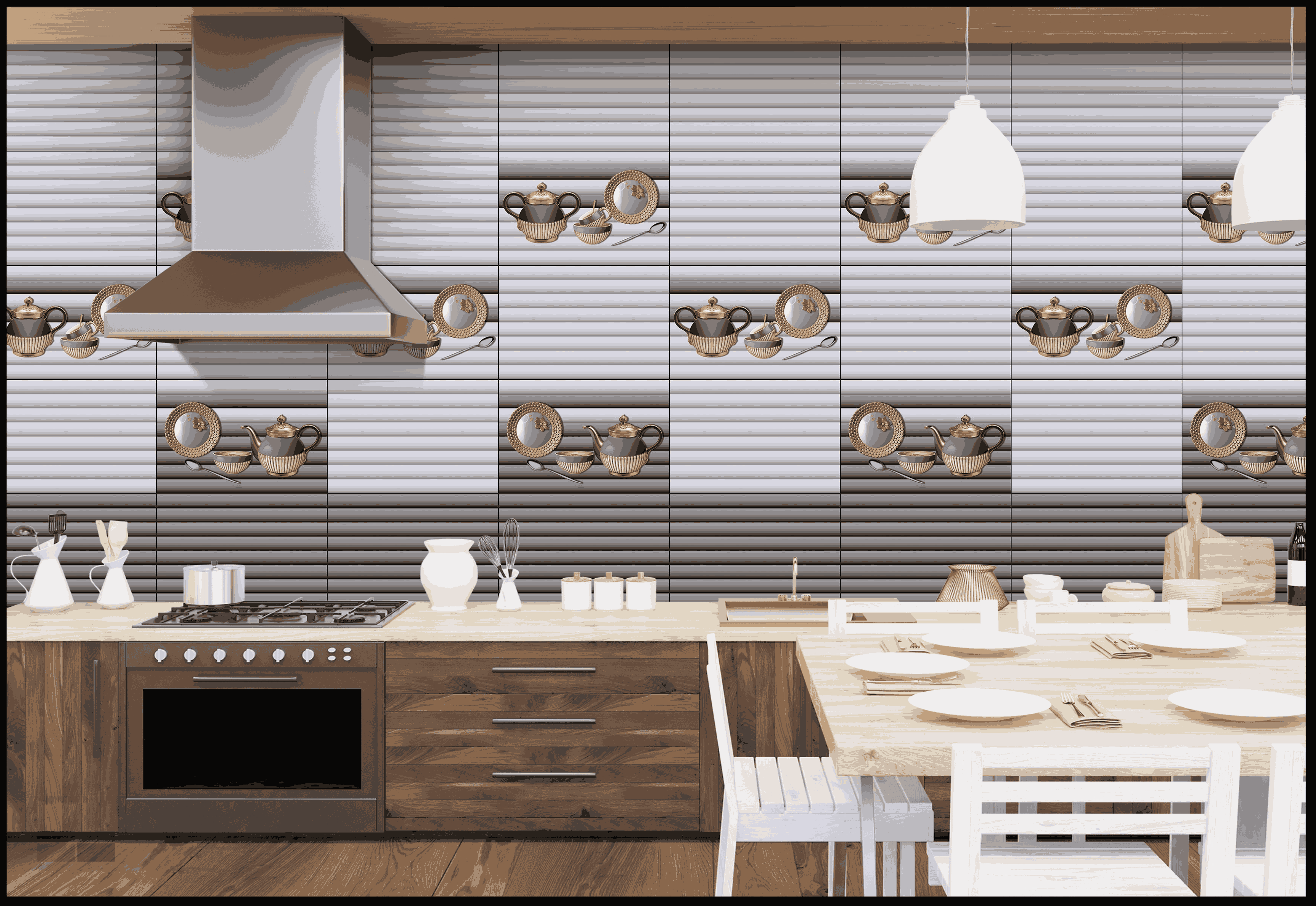 Kitchen Tiles Mockup, Kitchen Tiles Preview