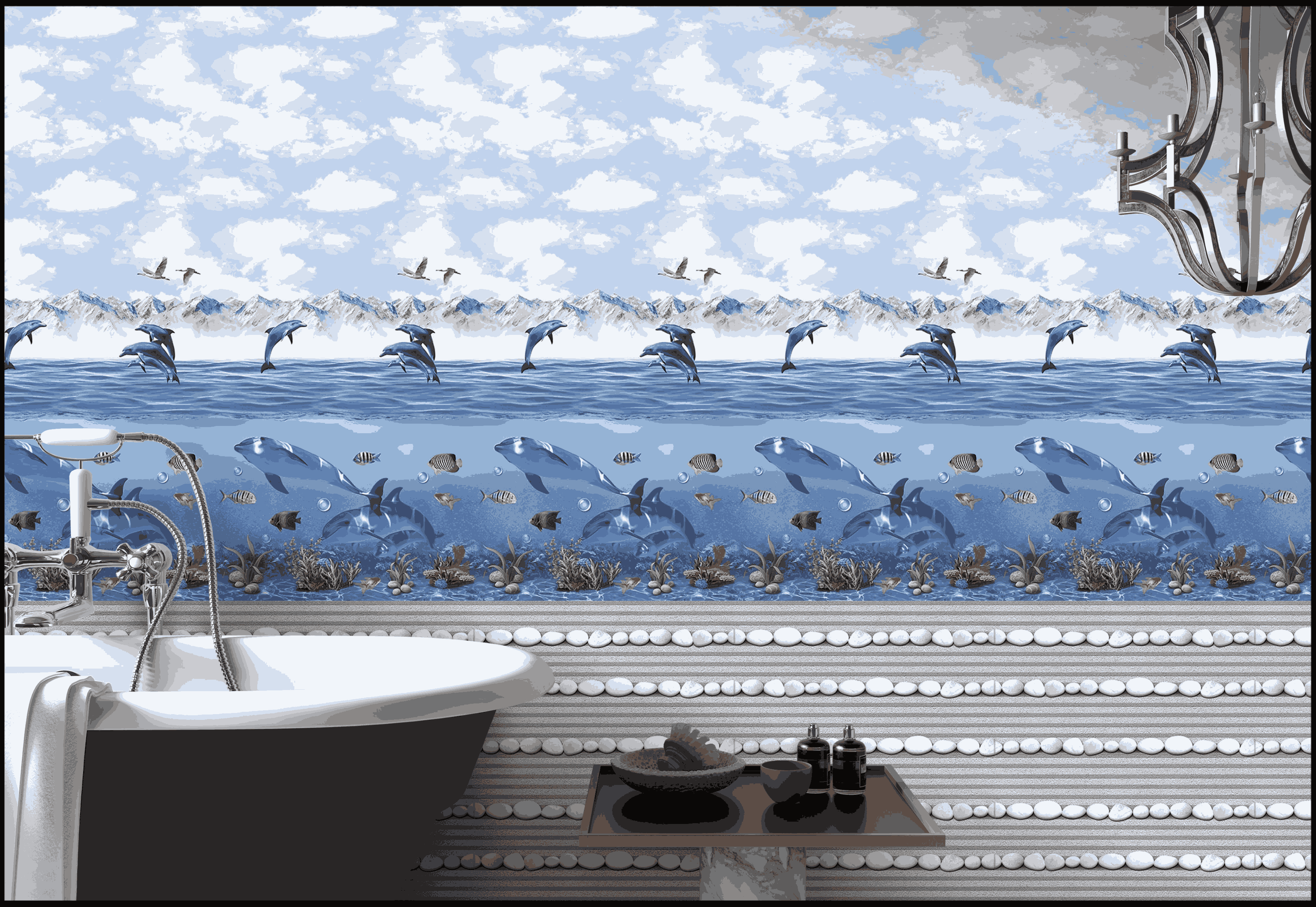 Bathroom Tiles Mockup, Bathroom Tiles Preview