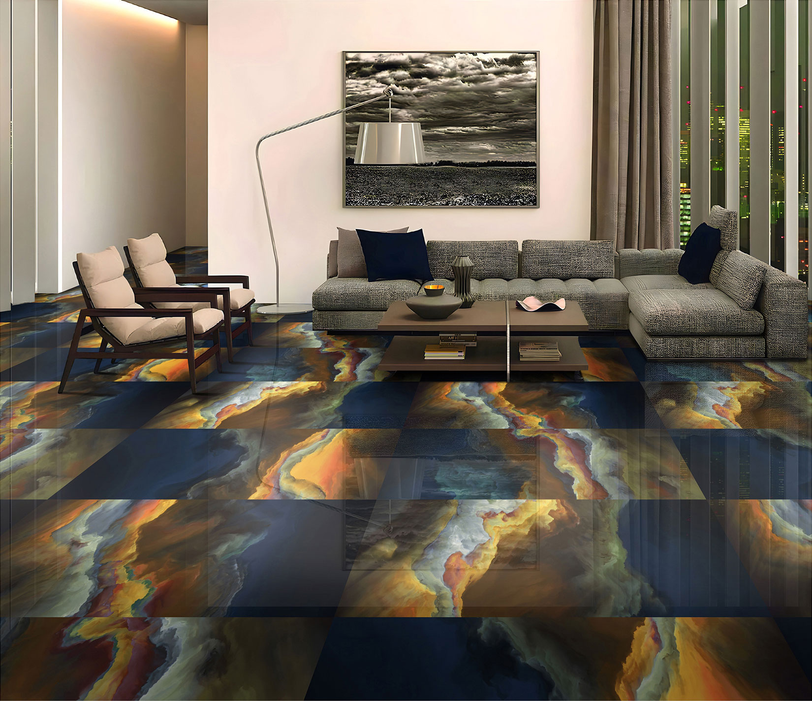 Living Room Tiles Mockup, Living Room Tiles Preview