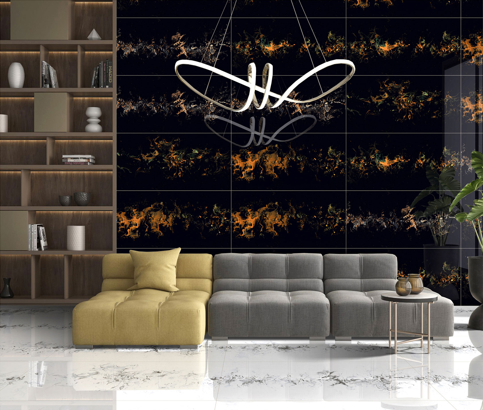 Living Room Tiles Mockup, Living Room Tiles Preview