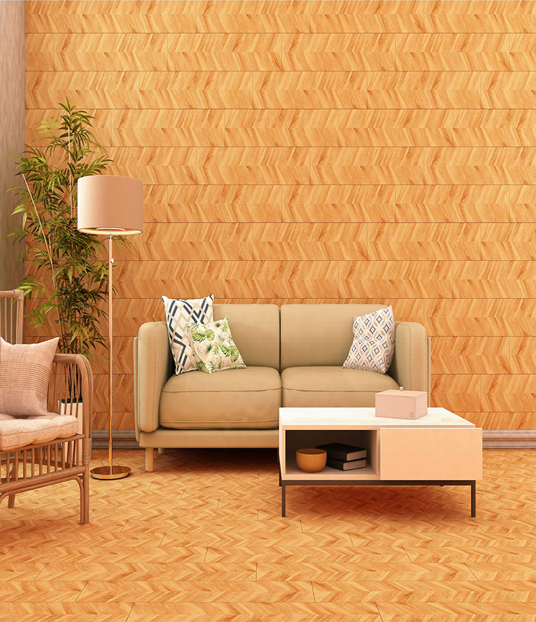 Living Room Tiles Mockup, Living Room Tiles Preview