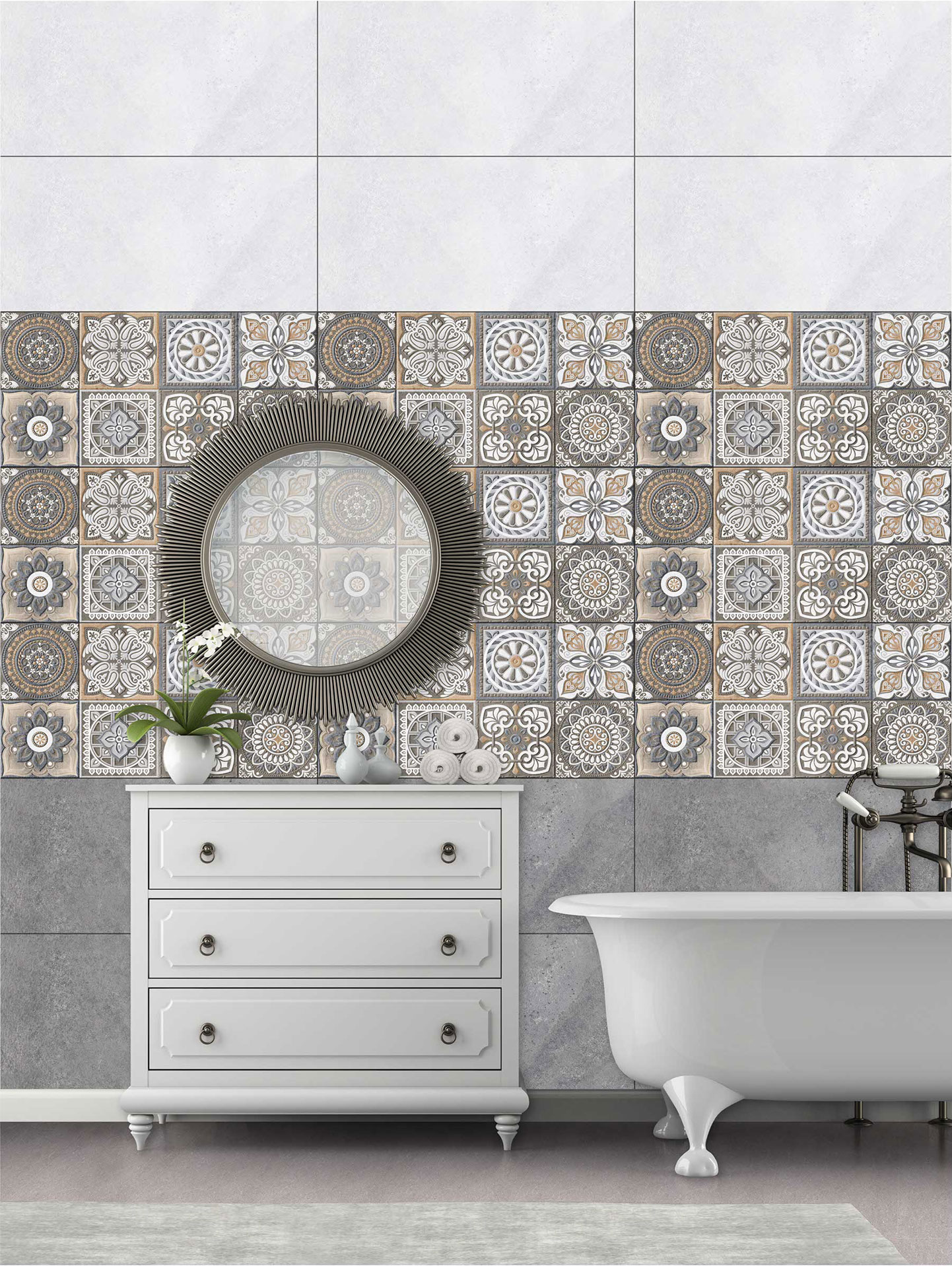 Bathroom Tiles Mockup, Bathroom Tiles Preview